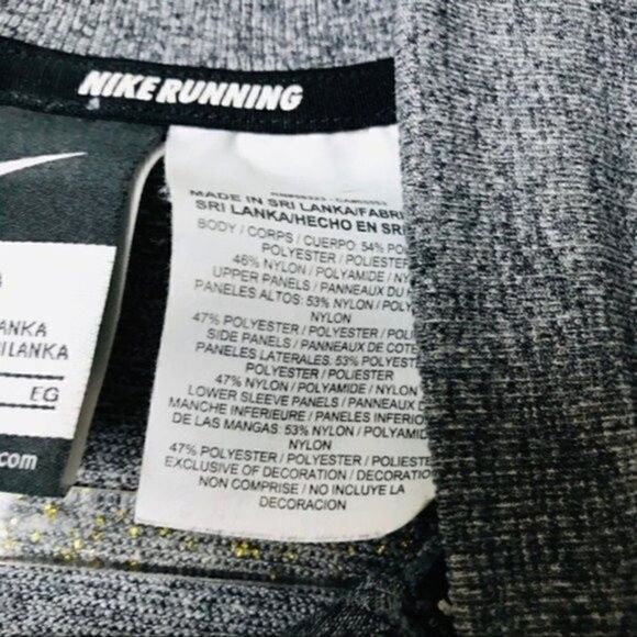 Nike running sweatshirt XLarge BoxK gray zip turtleneck long sleeve stretchy - Picture 7 of 7